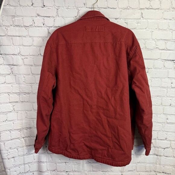 Duluth Trading Co. Men's Fleece Lined Red Clay Canvas Chore Barn Jacket Snap L - Picture 5 of 8
